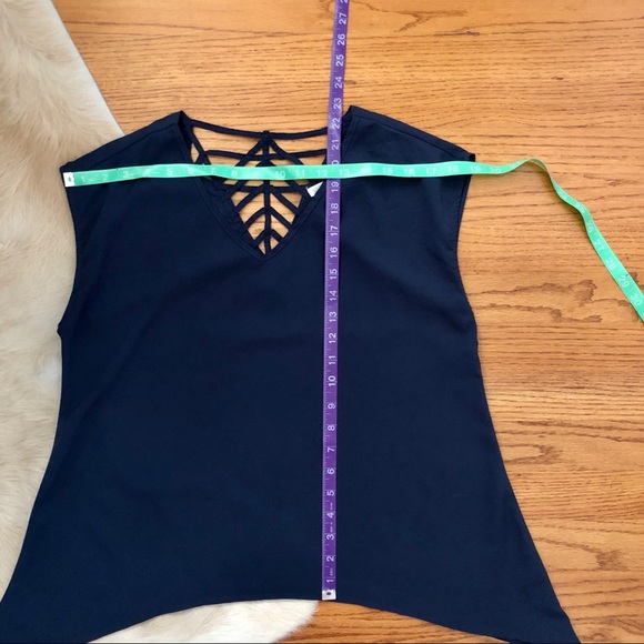 Navy Kaftan Style Top with Fun Detailed Back - Picture 5 of 6